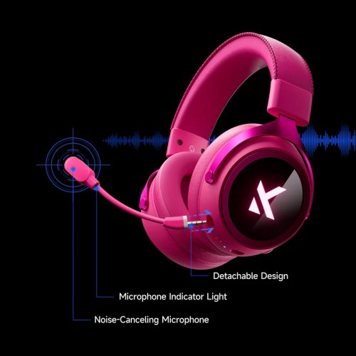 Навушники MCHOSE X9 Wireless (MC-X9-3) Rose Red купити в Україні: Київ, Львів, Хмельницький, Тернопіль, Івано-Франківськ | Низька ціна, відгуки, характеристики від TELEMART фото