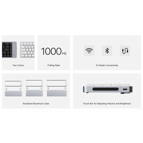 Клавиатура Lofree OE926 Flow 2 100 Mechanical Pulse Switches Wireless (L0-6922694808585) Space Gray купить в Украине: Киев, Днепр, Харьков, Одесса  | Низкая цена, отзывы, характеристики от TELEMART фото