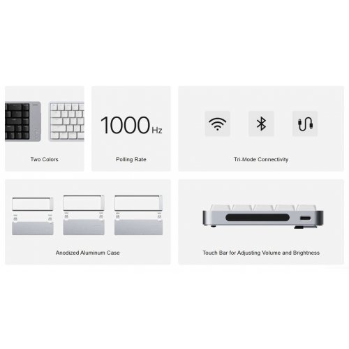 Клавіатура Lofree OE926 Flow 2 100 Mechanical Surfer Switches Wireless (LO-6922694808578) Silver купити в Україні: Київ, Львів, Хмельницький, Тернопіль, Івано-Франківськ | Низька ціна, відгуки, характеристики від TELEMART фото