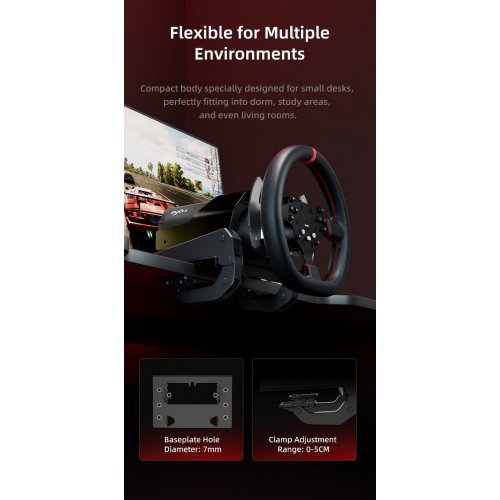 Кермо з педалями PXN V10 Ultra EU (6948052903945) Black купити в Україні: Київ, Львів, Хмельницький, Тернопіль, Івано-Франківськ | Низька ціна, відгуки, характеристики від TELEMART фото