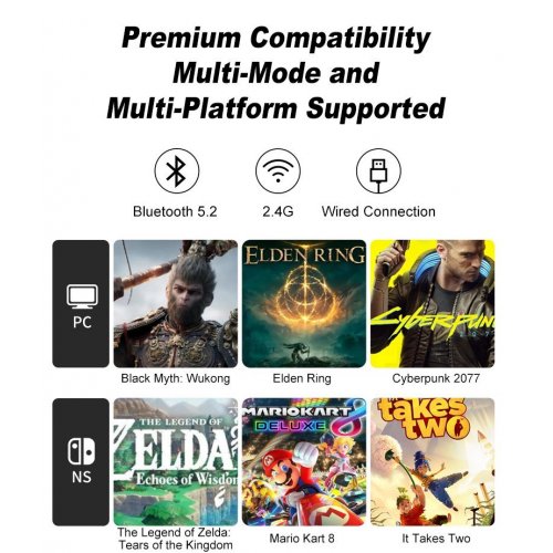 Геймпад PXN P5 Wireless (6948052903655) Black купить в Украине: Киев, Днепр, Харьков, Одесса  | Низкая цена, отзывы, характеристики от TELEMART фото