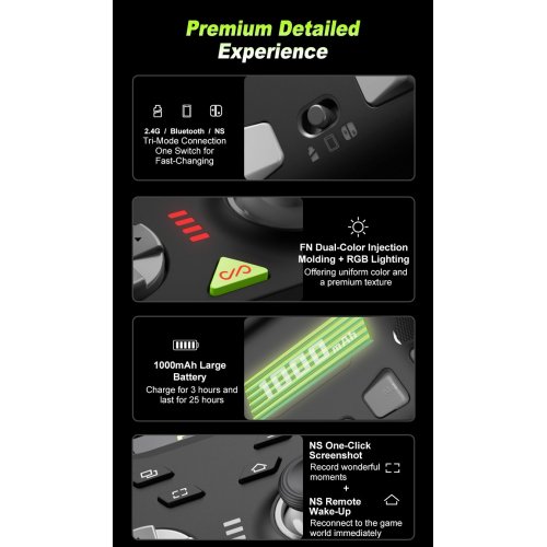 Геймпад PXN P5 Wireless (6948052903655) Black купить в Украине: Киев, Днепр, Харьков, Одесса  | Низкая цена, отзывы, характеристики от TELEMART фото