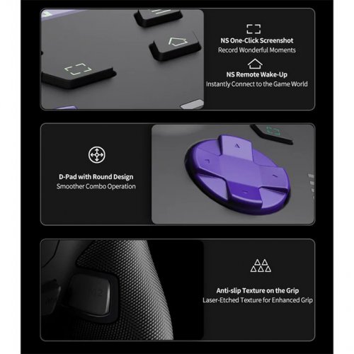 Геймпад PXN P5 8K Wireless (6948052903723) Black/Purple купити в Україні: Київ, Львів, Хмельницький, Тернопіль, Івано-Франківськ | Низька ціна, відгуки, характеристики від TELEMART фото