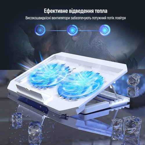 Підставка для ноутбука ColorWay Cooling Laptop Q100 (CW-CLQ100) Black купити в Україні: Київ, Львів, Хмельницький, Тернопіль, Івано-Франківськ | Низька ціна, відгуки, характеристики від TELEMART фото