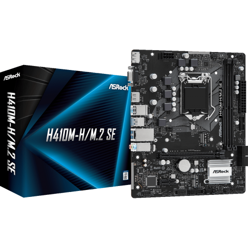 Материнская плата AsRock H410M-H/M.2 SE (s1200, Intel H370) (Восстановлено продавцом, 847701) купить в Украине: Киев, Днепр, Харьков, Одесса  | Проверка совместимости, низкая цена, отзывы, характеристики от TELEMART фото