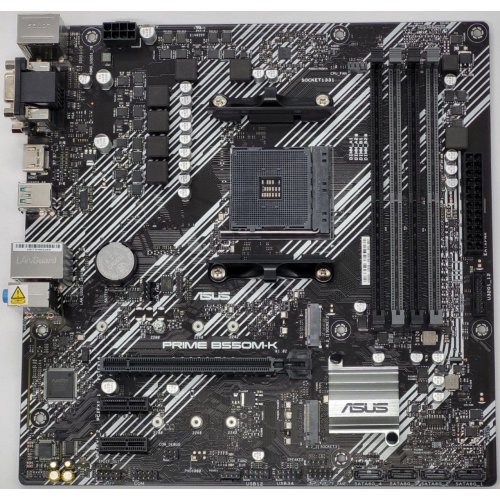 Материнська плата Asus PRIME B550M-K (sAM4, AMD B550) (Відновлено продавцем, 847703) купити в Україні: Київ, Львів, Хмельницький, Тернопіль, Івано-Франківськ | Перевірка сумісності, низька ціна, відгуки, характеристики від TELEMART фото