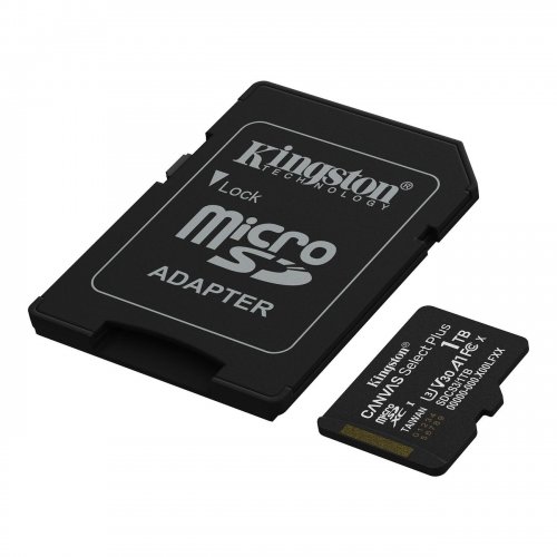 Карта пам'яті Kingston microSDXC Canvas Select Plus G3 1TB Class 10 UHS-I U3 A1 V30 (з адаптером) (SDCS3/1TB) купити в Україні: Київ, Львів, Хмельницький, Тернопіль, Івано-Франківськ | Низька ціна, відгуки, характеристики від TELEMART фото