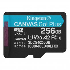 Карта пам'яті Kingston microSDXC Canvas Go! Plus G4 256GB Class 10 UHS-I U3 A2 V30 (SDCG4/256GBSP)