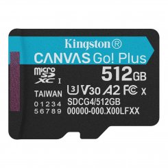 Карта пам'яті Kingston microSDXC Canvas Go! Plus G4 512GB Class 10 UHS-I U3 A2 V30 (SDCG4/512GBSP)