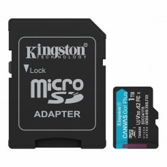 Карта пам'яті Kingston microSDXC Canvas Go! Plus G4 1TB Class 10 UHS-I U3 A2 V30 (з адаптером) (SDCG4/1TB)