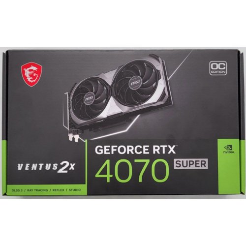 Відеокарта MSI GeForce RTX 4070 SUPER VENTUS 2X OC 12228MB (RTX 4070 SUPER 12G VENTUS 2X OC) (Відновлено продавцем, 847757) купити в Україні: Київ, Львів, Хмельницький, Тернопіль, Івано-Франківськ | Перевірка сумісності, низька ціна, відгуки, характеристики від TELEMART фото