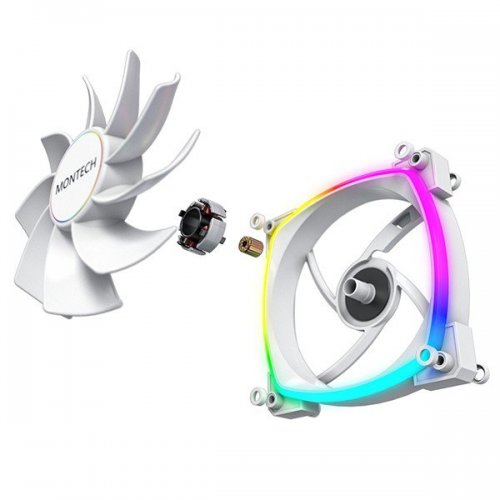 Уценка кулер для корпуса Montech RX140 PWM White (Вскрытая упаковка, 847992) купить в Украине: Киев, Днепр, Харьков, Одесса  | Проверка совместимости, низкая цена, отзывы, характеристики от TELEMART фото