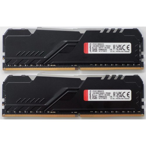 Озу Kingston DDR4 32GB (2x16GB) 3200Mhz FURY Beast RGB Black (KF432C16BBAK2/32) (Восстановлено продавцом, 848064) купить в Украине: Киев, Днепр, Харьков, Одесса  | Проверка совместимости, низкая цена, отзывы, характеристики от TELEMART фото