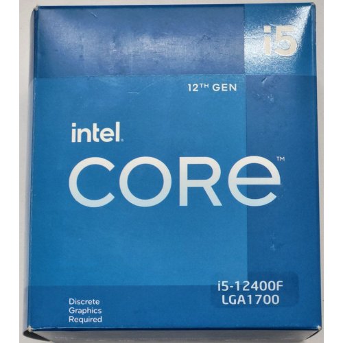 Процесор Intel Core i5-12400F 2.5(4.4)GHz 18MB s1700 Box (BX8071512400F) (Відновлено продавцем, 848067) купити в Україні: Київ, Львів, Хмельницький, Тернопіль, Івано-Франківськ | Перевірка сумісності, низька ціна, відгуки, характеристики від TELEMART фото