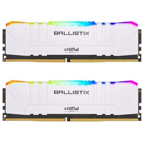 Озу Crucial DDR4 32GB (2x16GB) 3000Mhz Ballistix RGB White (BL2K16G30C15U4WL) (Восстановлено продавцом, 848235) купить в Украине: Киев, Днепр, Харьков, Одесса  | Проверка совместимости, низкая цена, отзывы, характеристики от TELEMART фото
