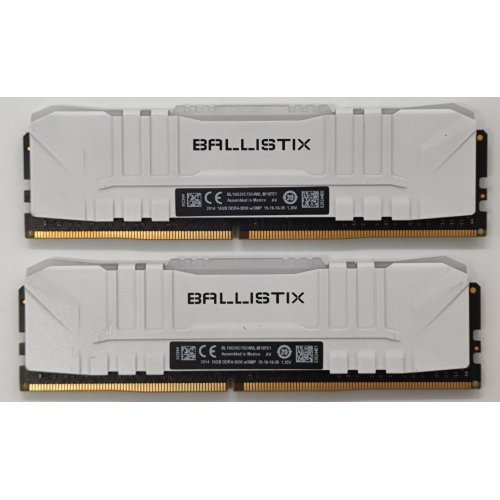 Озу Crucial DDR4 32GB (2x16GB) 3000Mhz Ballistix RGB White (BL2K16G30C15U4WL) (Восстановлено продавцом, 848235) купить в Украине: Киев, Днепр, Харьков, Одесса  | Проверка совместимости, низкая цена, отзывы, характеристики от TELEMART фото