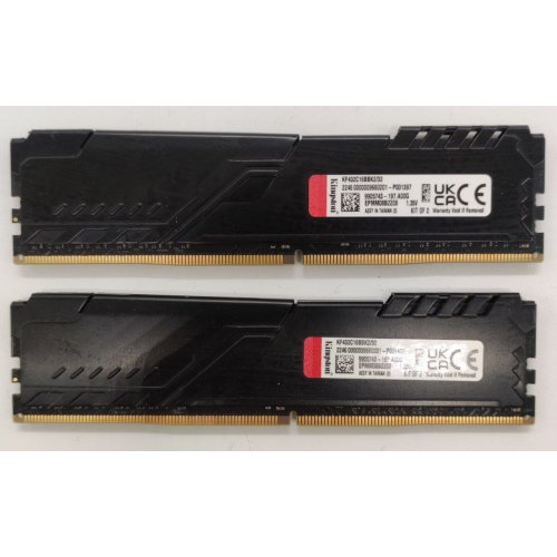 Озп Kingston DDR4 32GB (2x16GB) 3200Mhz FURY Beast Black (KF432C16BBK2/32) (Відновлено продавцем, 848274) купити в Україні: Київ, Львів, Хмельницький, Тернопіль, Івано-Франківськ | Перевірка сумісності, низька ціна, відгуки, характеристики від TELEMART фото