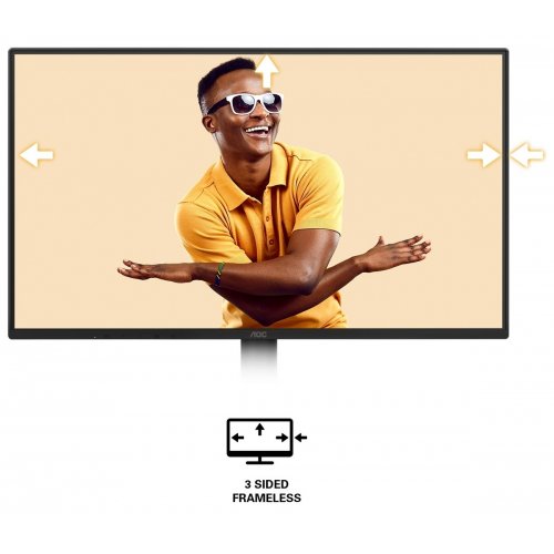 Уценка монитор AOC 23.8" 24B31H Black (Вскрытая упаковка, 848284) купить в Украине: Киев, Днепр, Харьков, Одесса  | Низкая цена, отзывы, характеристики от TELEMART фото