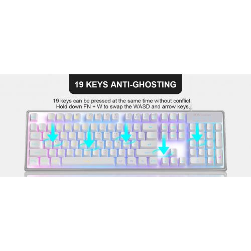 Комплект MageGee K1 Combo (6971969723870) White купить в Украине: Киев, Днепр, Харьков, Одесса  | Низкая цена, отзывы, характеристики от TELEMART фото