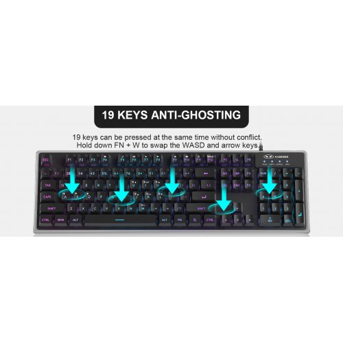 Комплект MageGee K1 Combo (6971969723900) Black купить в Украине: Киев, Днепр, Харьков, Одесса  | Низкая цена, отзывы, характеристики от TELEMART фото