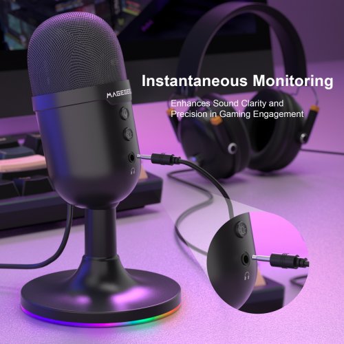 Микрофон MageGee Fantasy (6971969724518) Black купить в Украине: Киев, Днепр, Харьков, Одесса  | Низкая цена, отзывы, характеристики от TELEMART фото