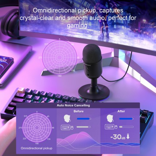 Микрофон MageGee Fantasy (6971969724518) Black купить в Украине: Киев, Днепр, Харьков, Одесса  | Низкая цена, отзывы, характеристики от TELEMART фото