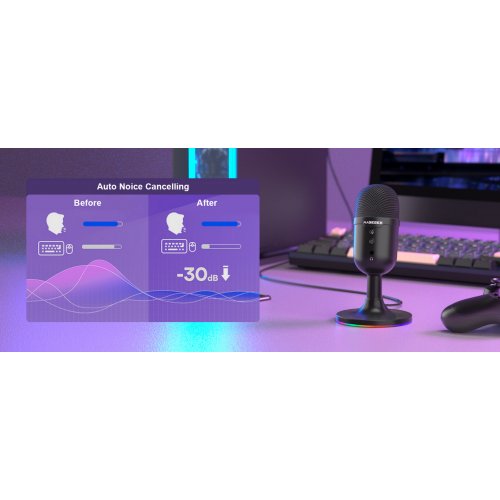 Микрофон MageGee Fantasy (6971969724518) Black купить в Украине: Киев, Днепр, Харьков, Одесса  | Низкая цена, отзывы, характеристики от TELEMART фото