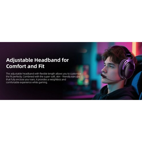 Наушники MageGee Wing (6971969724549) Black/Purple купить в Украине: Киев, Днепр, Харьков, Одесса  | Низкая цена, отзывы, характеристики от TELEMART фото