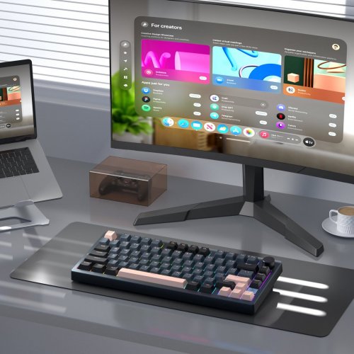 Клавиатура MageGee Light 75 RGB Pink Bear Switch Wireless (6971969728820) Royal Blue купить в Украине: Киев, Днепр, Харьков, Одесса  | Низкая цена, отзывы, характеристики от TELEMART фото