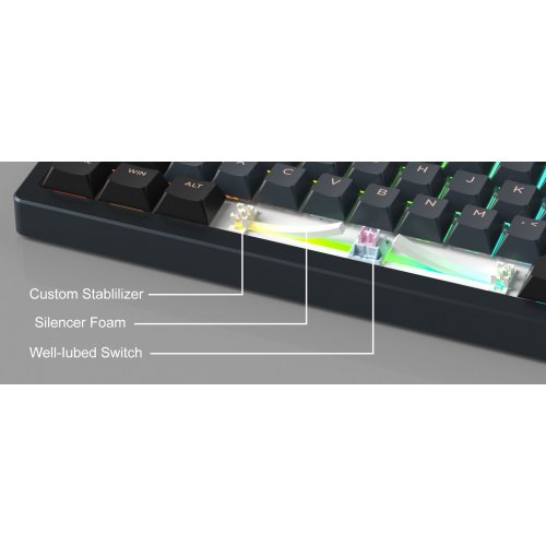 Клавиатура MageGee Light 75 RGB Pink Bear Switch Wireless (6971969728820) Royal Blue купить в Украине: Киев, Днепр, Харьков, Одесса  | Низкая цена, отзывы, характеристики от TELEMART фото