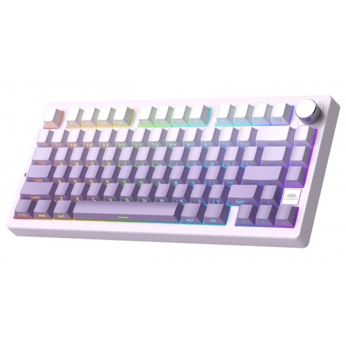 Клавиатура MageGee Light 75 RGB Purple Bird Switch Wireless (6971969728813) White/Purple купить в Украине: Киев, Днепр, Харьков, Одесса  | Низкая цена, отзывы, характеристики от TELEMART фото