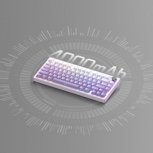 Клавиатура MageGee Light 75 RGB Purple Bird Switch Wireless (6971969728813) White/Purple купить в Украине: Киев, Днепр, Харьков, Одесса  | Низкая цена, отзывы, характеристики от TELEMART фото