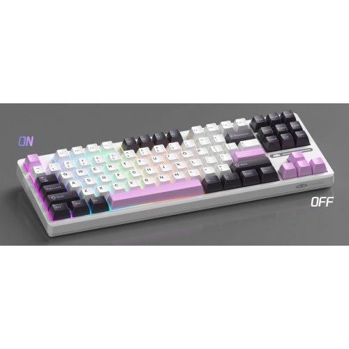 Клавиатура MageGee Light 87 RGB Ivory White Switch (6971969728745) Purple Jade купить в Украине: Киев, Днепр, Харьков, Одесса  | Низкая цена, отзывы, характеристики от TELEMART фото