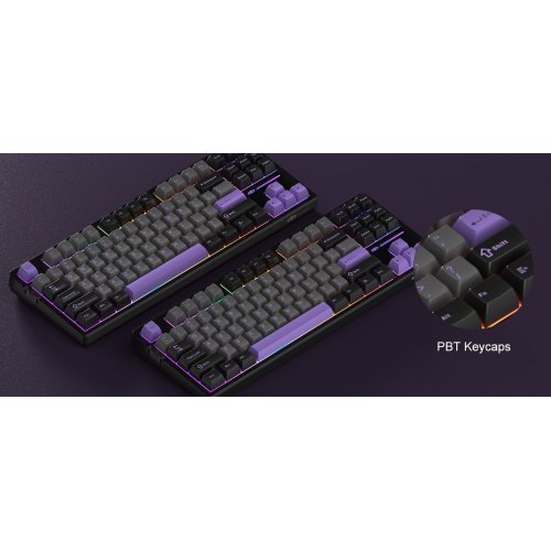 Клавиатура MageGee Light 87 RGB Blue Whale Switch Wireless (6971969728721) Dark Purple купить в Украине: Киев, Днепр, Харьков, Одесса  | Низкая цена, отзывы, характеристики от TELEMART фото