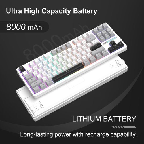 Клавиатура MageGee Light 87 RGB Blue Whale Switch Wireless (6971969728431) Star White купить в Украине: Киев, Днепр, Харьков, Одесса  | Низкая цена, отзывы, характеристики от TELEMART фото