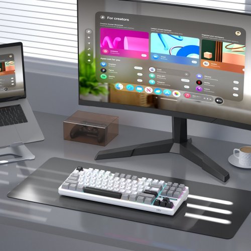 Клавиатура MageGee Light 87 RGB Blue Whale Switch Wireless (6971969728431) Star White купить в Украине: Киев, Днепр, Харьков, Одесса  | Низкая цена, отзывы, характеристики от TELEMART фото