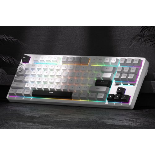 Клавиатура MageGee Light 87 RGB Blue Whale Switch Wireless (6971969728431) Star White купить в Украине: Киев, Днепр, Харьков, Одесса  | Низкая цена, отзывы, характеристики от TELEMART фото