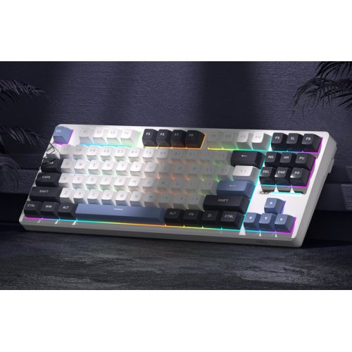 Клавиатура MageGee Light 87 RGB Ivory White Switch Wireless (6971969728424) Star Blue купить в Украине: Киев, Днепр, Харьков, Одесса  | Низкая цена, отзывы, характеристики от TELEMART фото