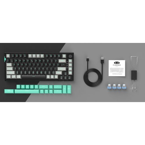 Клавиатура MageGee SKY 81 RGB Blue Whale Switch (6971969728172) Dark Elf купить в Украине: Киев, Днепр, Харьков, Одесса  | Низкая цена, отзывы, характеристики от TELEMART фото