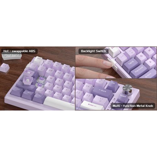Клавиатура MageGee SKY 81 RGB Violet Switch (6971969727939) Violet купить в Украине: Киев, Днепр, Харьков, Одесса  | Низкая цена, отзывы, характеристики от TELEMART фото