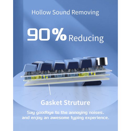 Клавиатура MageGee SKY 81 RGB Blue Whale Switch (6971969727922) Prussian Blue купить в Украине: Киев, Днепр, Харьков, Одесса  | Низкая цена, отзывы, характеристики от TELEMART фото