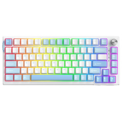 Клавиатура MageGee SKY 81 RGB Pink Bear Switch (6971969728844) Ice Sea Blue купить в Украине: Киев, Днепр, Харьков, Одесса  | Низкая цена, отзывы, характеристики от TELEMART фото