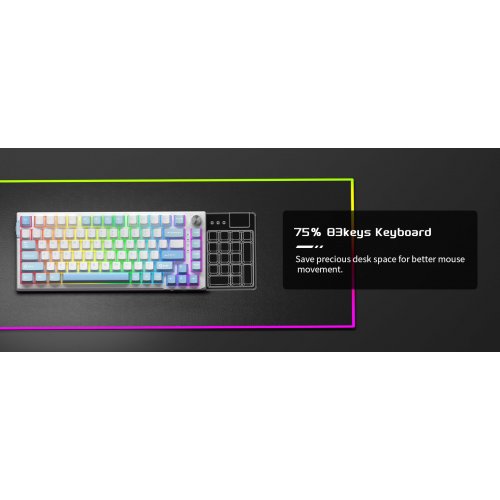 Клавиатура MageGee SKY 81 RGB Pink Bear Switch (6971969728844) Ice Sea Blue купить в Украине: Киев, Днепр, Харьков, Одесса  | Низкая цена, отзывы, характеристики от TELEMART фото