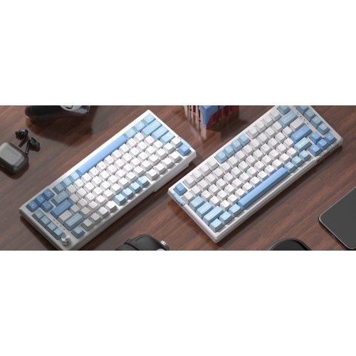 Клавиатура MageGee SKY 81 RGB Pink Bear Switch (6971969728844) Ice Sea Blue купить в Украине: Киев, Днепр, Харьков, Одесса  | Низкая цена, отзывы, характеристики от TELEMART фото