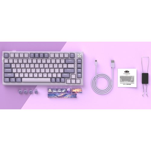 Клавиатура MageGee SKY 81 RGB Violet Switch Wireless (6971969728165) Violet купить в Украине: Киев, Днепр, Харьков, Одесса  | Низкая цена, отзывы, характеристики от TELEMART фото