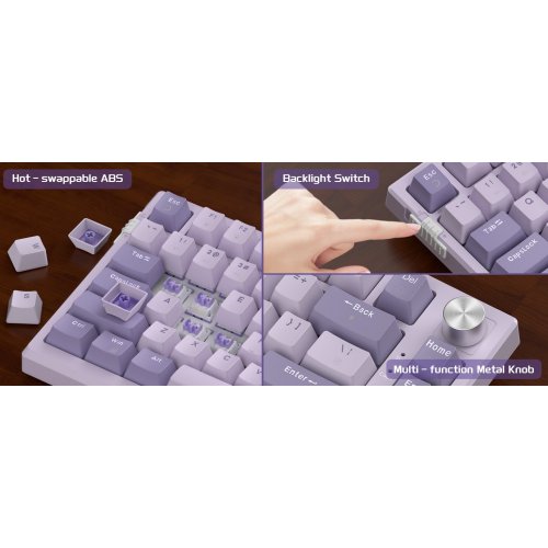 Клавиатура MageGee SKY 81 RGB Violet Switch Wireless (6971969728165) Violet купить в Украине: Киев, Днепр, Харьков, Одесса  | Низкая цена, отзывы, характеристики от TELEMART фото