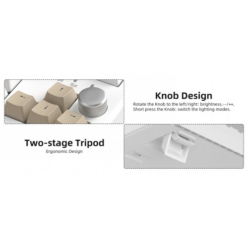 Клавиатура MageGee SKY 87 RGB Blue Whale Switch Wireless (6971969728493) Mocha Brown купить в Украине: Киев, Днепр, Харьков, Одесса  | Низкая цена, отзывы, характеристики от TELEMART фото