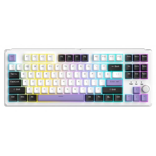 Клавиатура MageGee SKY 87 RGB Ivory White Switch Wireless (6971969728486) Ice Purple купить в Украине: Киев, Днепр, Харьков, Одесса  | Низкая цена, отзывы, характеристики от TELEMART фото