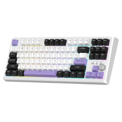 Клавиатура MageGee SKY 87 RGB Ivory White Switch Wireless (6971969728486) Ice Purple купить в Украине: Киев, Днепр, Харьков, Одесса  | Низкая цена, отзывы, характеристики от TELEMART фото