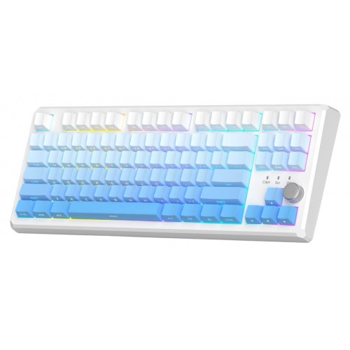 Клавиатура MageGee SKY 87 RGB Blue Whale Switch Wireless (6971969728509) White/Blue Gradient купить в Украине: Киев, Днепр, Харьков, Одесса  | Низкая цена, отзывы, характеристики от TELEMART фото